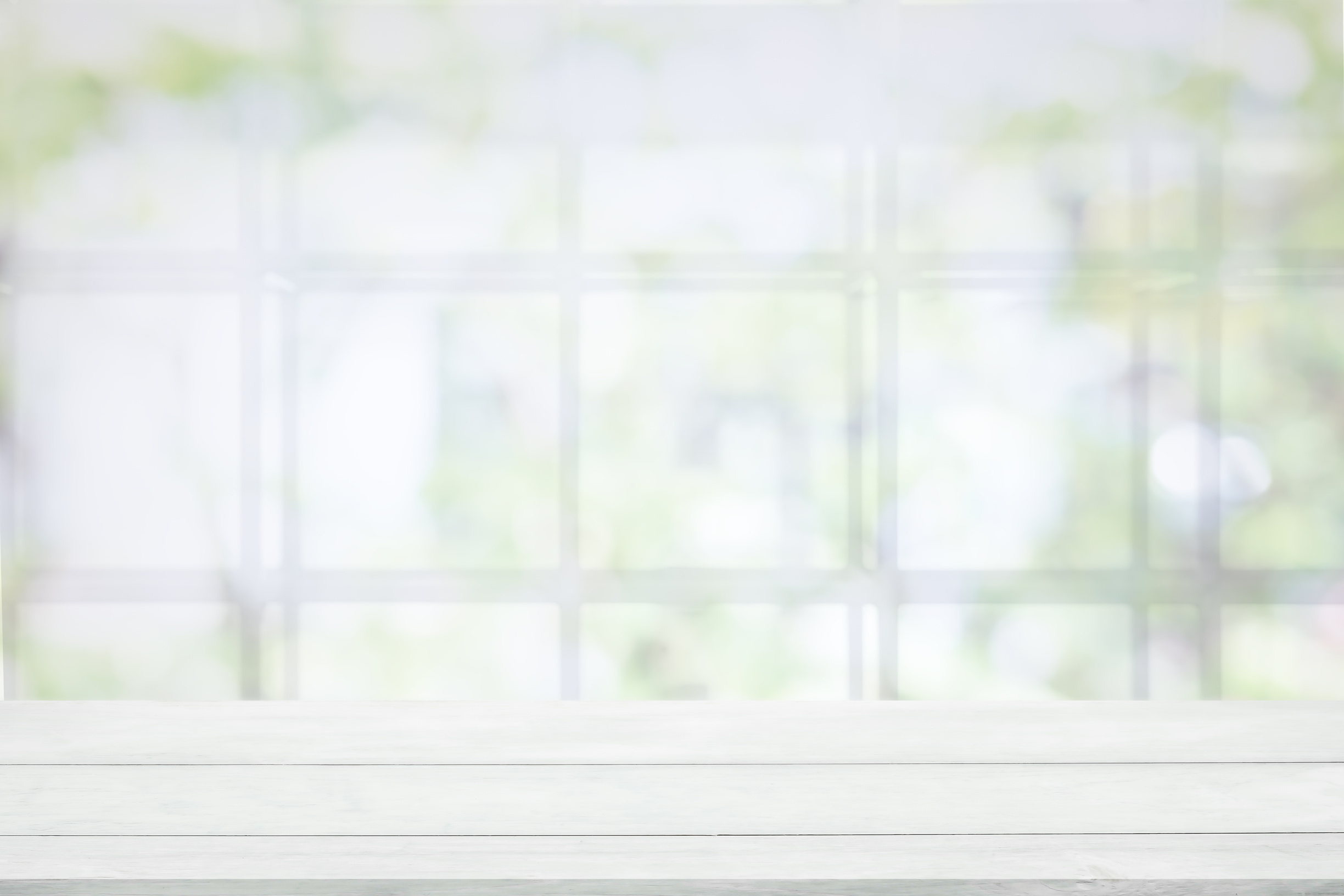 Empty Wooden Table with Blurred Background